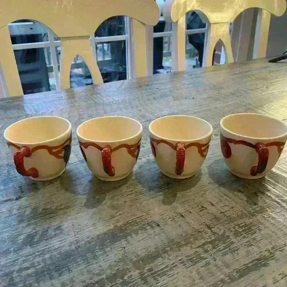 Franciscan Vintage Apple Pattern Tea / Coffee Cups 8 oz Set of 4 - Picture 7 of 8